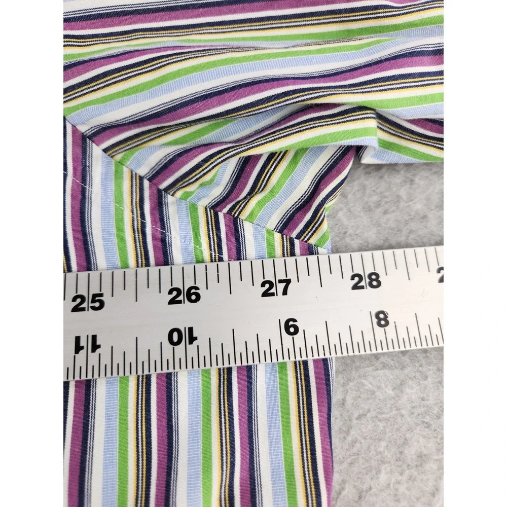 Vintage‎ Polo Ralph Lauren 17.5 XL Bright Shirt Striped Oxford Shirt Spring!